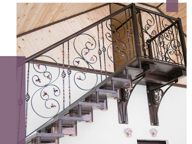 Кованые лестницы в Конаково от 79069 руб. под ключ