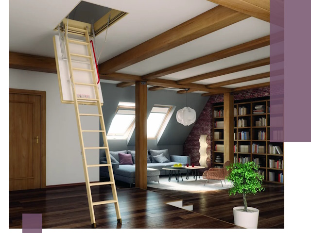 Чердачные лестницы под ключ в Конаково: изготовление и монтаж