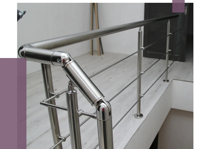 Перила из нержавеющей стали в Конаково от 8921 руб. под ключ | ПРОЛЁТ-Кнк