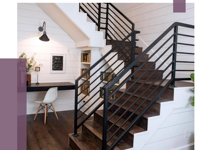 Перила для лестницы в доме в Конаково от 7349 руб. — ПРОЛЁТ-Кнк