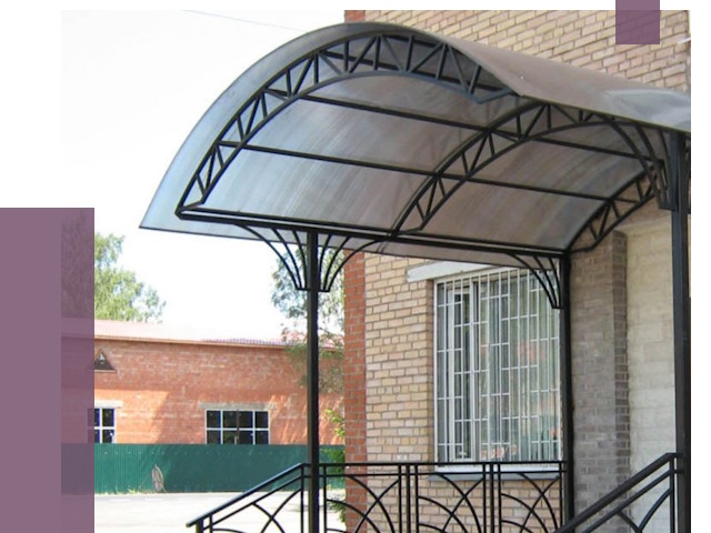 Металлические навесы и козырьки в Конаково от 12671 руб.