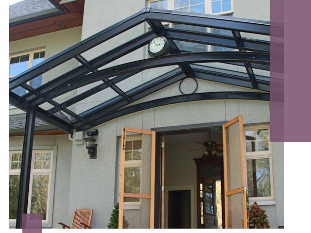 Изготовление и монтаж навесов и козырьков в Конаково