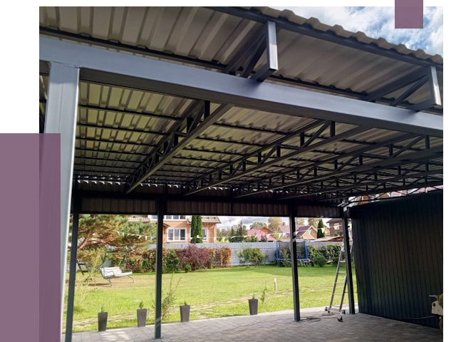 Монтаж навесов в Конаково от 7299 руб. — установка навеса | ПРОЛЁТ-Кнк