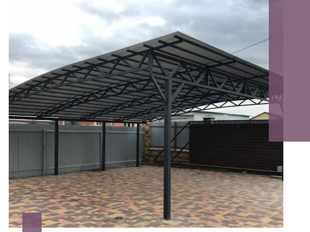 Недорогие навесы под ключ в Конаково — изготовление и монтаж