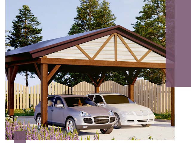 Навесы для автомобиля в Конаково — изготовление и монтаж