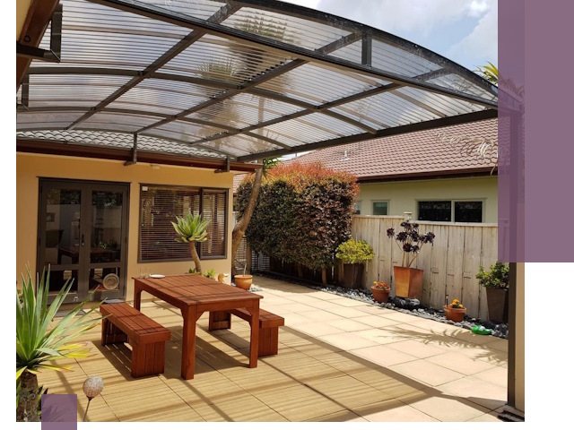 Навесы во двор под ключ в Конаково — изготовление и монтаж