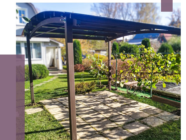 Навесы для дачи в Конаково от 12621 руб. под ключ — ПРОЛЁТ-Кнк