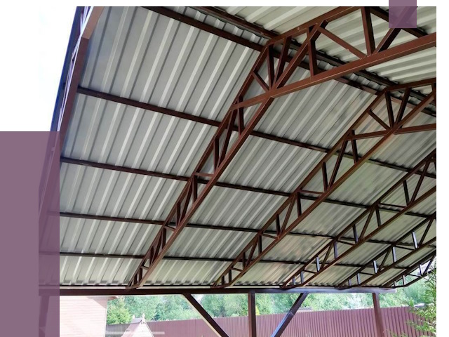 Навесы из профнастила в Конаково от 7299 руб. | ПРОЛЁТ-Кнк