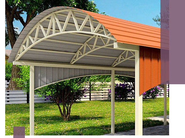 Навесы из профнастила под ключ в Конаково — установка и монтаж