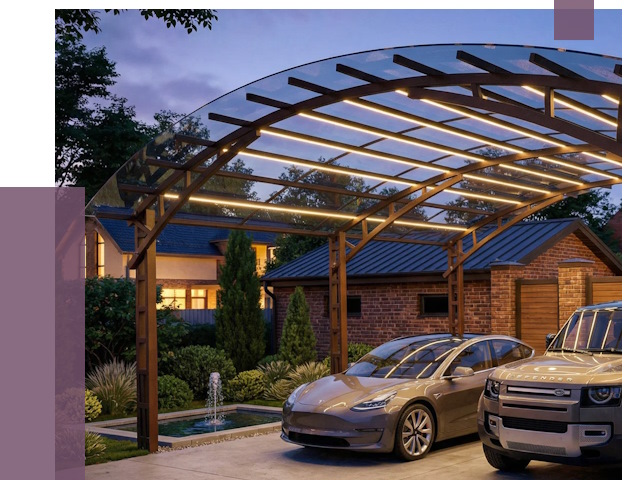 Металлические навесы в Конаково от 12570 руб. под ключ — ПРОЛЁТ-Кнк