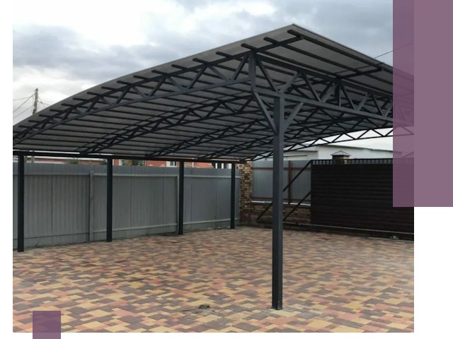 Металлические навесы под ключ в Конаково — изготовление и монтаж