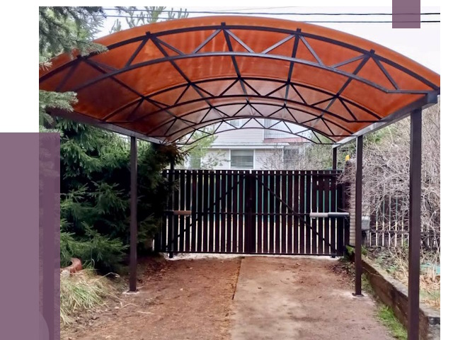 Арочные навесы в Конаково от 12621 руб. — изготовление и монтаж | ПРОЛЁТ-Кнк