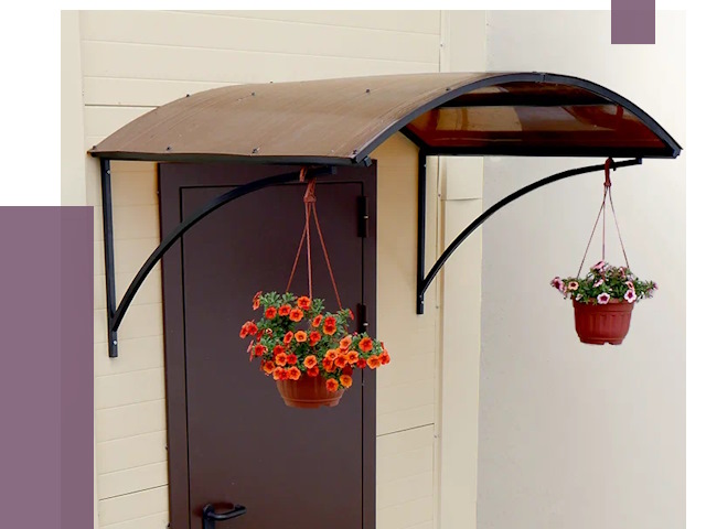 Козырьки над входом в Конаково от 14699 руб.  | ПРОЛЁТ-Кнк