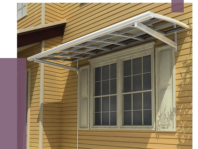 Козырьки над окнами в Конаково от 7552 руб. — монтаж, покупки | ПРОЛЁТ-Кнк