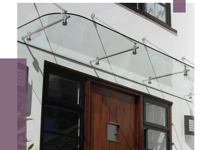 Стеклянные козырьки в Конаково от 18753 руб. | ПРОЛЁТ-Кнк