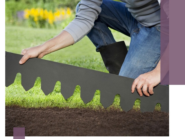 Металлические бордюры для газона в Конаково — изготовление и монтаж