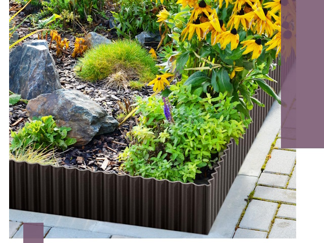 Металлические бордюры для клумб в Конаково — производство и монтаж